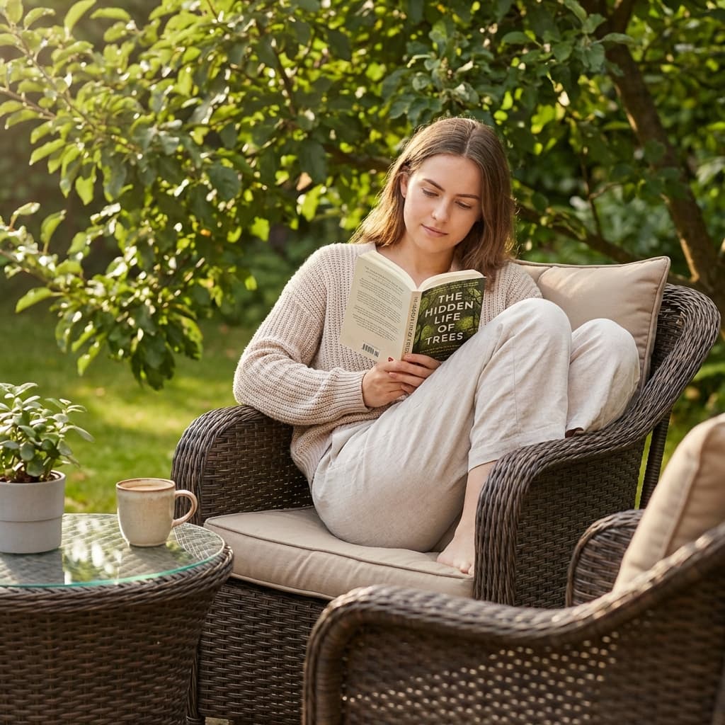 Detail of wicker furniture texture