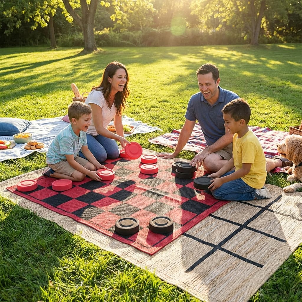 Giant 3-in-1 Checkers